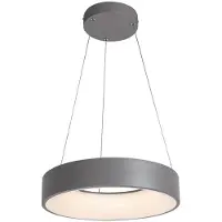 Rabalux Hängeleuchte Adeline grau weiss LED 24W L:121.5cm H:8.5cm Ø45cm dimmbar mit Fernbedienung