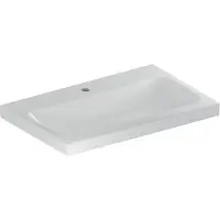 Geberit Waschtisch iCon Light 75x48cm, Hahnl. mit., o. ÜL, we. K-Tect