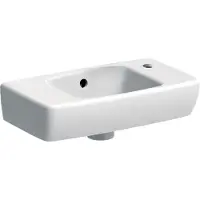 Geberit Handwaschbecken Renova Compact 45x25cm, m HL R, m Ü, Abl, we/KeraTe