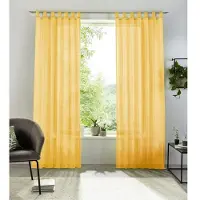 Otto Home Gardine "XANA mit Schlaufen, transparent, einfarbig, Topseller" Gr. 4, gelb, B:145cm H:245cm, Voile, Polyester, Gardinen, Gardine, Bestseller, einfarbig, 1 Schal, pflegeleicht, preiswert