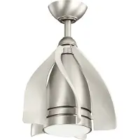 Kichler Terna leiser Deckenventilator mit LED Licht Ø38cm + Fernbedienung Champagner