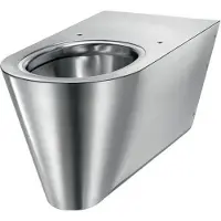 Delabie WC 700 S wandh. Anschl. von hinten Edelstahl Werkstoff 1.4301 satiniert - Barrierefreie Ausführung