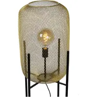 Lucide Stehleuchte Mesh mit vier Beinen, gold