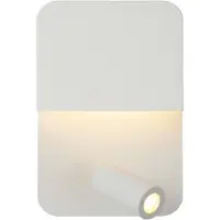 Lucide LED-Wandleuchte Boxer mit Spot, weiß