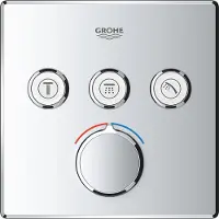 GROHE Unterputzmischer SmartControl eckig fms 3 Absperrventile chrom Nr. 29149000, 29149000