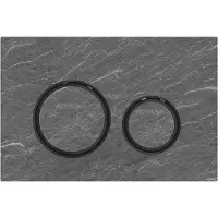 Geberit Sigma50 Betätigungsplatte, für 2-Mengen-Spülung, Metallfarbe schwarzchrom, rund, 115.651.JM.1, Farbe: schwarzchrom / Mustang Schiefer