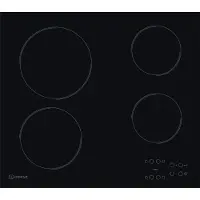 Indesit RI 161 C, Schwarz, Integriert, 60 cm, Keramik, Glaskeramik, 4 Zone(n)