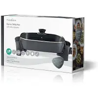 Nedis FCSP110EBK40 Elektrische Pfanne 80 mm 7 l Cool-Touch-Griff 40 cm