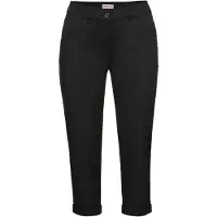 Sheego 7/8-Hose , Damen, Gr. 52, Normalgrößen, schwarz, 97% Baumwolle, 3% Elasthan, unifarben, Hosen 7/8-Hose