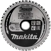 Makita EFFICUT Sägeblätter für Metall 136 x 20 mm - 45 Zähne