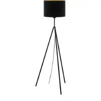 Eglo Stehleuchte SCIGLIATI schwarz, gold E27 1X40W Ø34cm H:144cm mit Fußtrittschalter
