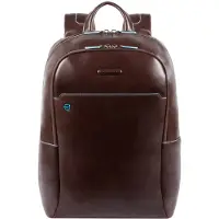 Piquadro Blue Square Großer Laptoprucksack mit 15,6" Notebookfach Mahagoni