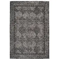 Arte Espina Teppich "Iglesia 300", schwarz (grau, schwarz), B:120cm H:10mm L:170cm, Baumwolle, Polyester, Teppiche, Teppich, Jacquard-Teppich, dezente Farbwahl, Rücken aus 100 % Baumwolle