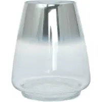 Decorationable | Vase Saigon Silberfarben Glas 16x16x18.5 cm | NADUVI