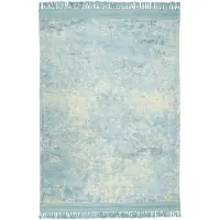 Padiro Teppich "Dolce Vita 125", blau (petrol), B:200cm H:10mm L:290cm, Viskose, Teppiche, Teppich, Trendige Verwaschung, Orient-Design