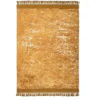 Padiro Teppich "Dolce Vita 225", gold, B:80cm H:10mm L:150cm, Viskose, Teppiche, Teppich, Modern bedrucktes Unikat, Trendige Verwaschung