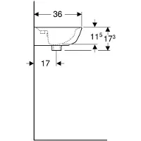 Geberit 500375018 Renova Handwaschbecken, 45x36cm