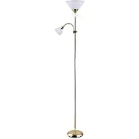 Rabalux Stehleuchte Action aus Metall Kunststoff gold/ weiß Ø24,2cm H:178cm mit eingebautem Schalter