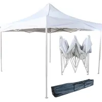 Vdd Partyzelt WEISS 3m x 3m faltbar