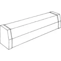 Hager RK1907030 Rangierkanal-Abdeckprofil aus PVC zu RK 190x150mm steingrau - 2 Meter