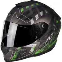 Scorpion EXO 1400 Air Picta Helm Grösse: XXL (63/64), Farbe: Schwarz Matt/Grün