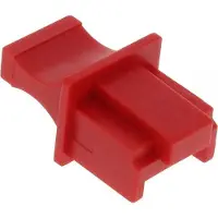 S-Conn RJ-45 Staubschutz für Buchse, ABS-Kunststoff, Steckmontage, wiederverwendbar - Farbe: rot - Anzahl: 1