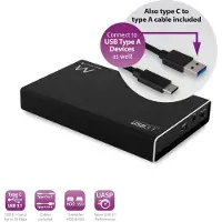Ewent EW7070, HDD / SSD-Gehäuse, 2.5", SATA, 10 Gbit/s, USB Anschluss, Schwarz