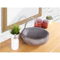 Vente-unique Waschbecken - Stein - Grau - STONE