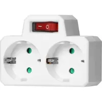 ORNO 2x2P+Z-Verteiler mit Schalter OR-AE-13187(GS) Schuko