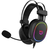 Hiditec Erys ARGB, Kabelgebunden, Gaming, 20 - 20000 Hz, Kopfhörer, Schwarz