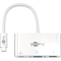 Goobay 62100, Kabelgebunden, USB 3.2 Gen 1 (3.1 Gen 1) Type-C, Weiß, CE, WEEE, 1920 x 1200 Pixel, 0,15 m