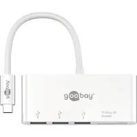 Goobay USB-CTM Multiport Adapter CardReader - erweitert ein USB-CTM Gerät um drei USB 3.0 Anschlüsse sowie einen Kartenschacht für SD/MMC- und Micro SD-Karten