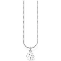 Thomas Sabo Kette mit Anhänger "Kleeblatt silber, KE2037-001-21-L45V" Gr. 45, silber (silberfarben), Halsketten, Damen, 45, Silber 925 (Sterlingsilber), Kette mit Anhänger
