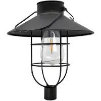 Grundig Solar Gartenlampe - 21,8 x 21,8 x 64 cm - Gartenbeleuchtung - LED-Beleuchtung - Aufladen mit Solarenergie