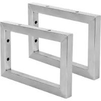 Differnz Waschtischhalterung - Handwaschbecken - 23 x 15 cm - Gebürsteter Edelstahl - Set mit 2 Stück - Zum Aufhängen eines Handwaschbeckenregals - Befestigungsmaterial nicht enthalten