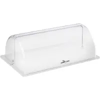 Aps Rolltop-Haube GN 1/1, Passend für GN-Behälter, -tabletts, etc., Maße (B x L x H): 53 x 32,5 x 19 cm, verchromter Kreuzgriff