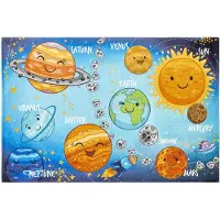 Obsession Kinderteppich "My Torino Kids 230", blau, B:80cm H:10mm L:120cm, Polyester, Teppiche, Kinderteppich, Motiv Weltall, Kinderzimmer