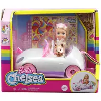 Barbie GXT41 - Barbie - Chelsea - Einhorn-Auto mit Stickern und Puppe