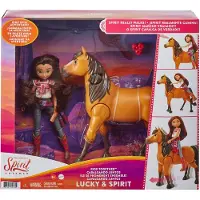 Spirit Reitabenteuer Set mit laufendem Spirit Pferd & Lucky Puppe