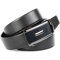 Anthoni Crown Ledergürtel , Herren, Gr. 85, schwarz, Leder, unifarben, Gürtel Ledergürtel, Eleganter Gürtel in Hirschprägung und einzigartiger Schließtechnik