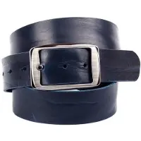 Anthoni Crown Ledergürtel , Damen, Gr. 95, blau, Leder, genarbt, unifarben, Gürtel Ledergürtel, pflanzlich gegerbtes Leder, Topseller