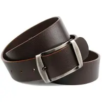 Anthoni Crown Ledergürtel , Herren, Gr. 85, braun (dunkelbraun), Leder, unifarben, Gürtel Ledergürtel, Vollleder Jeansgürtel in dunkelbraun