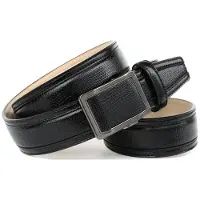 Anthoni Crown Ledergürtel , Herren, Gr. 85, schwarz, Leder, gemustert, unifarben, Gürtel Ledergürtel, Handgenähter Gürtel mit stilvoller Automatik-Schließe