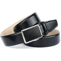 Anthoni Crown Ledergürtel , Herren, Gr. 90, schwarz, Leder, Gürtel Ledergürtel, mit Snake-Prägung