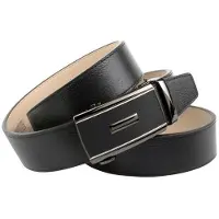 Anthoni Crown Ledergürtel , Herren, Gr. 85, schwarz, Leder, unifarben, Gürtel Ledergürtel, Elegante Schließe mit Oberfläche aus Hartglas