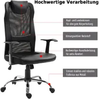 Vinsetto Bürostuhl Drehstuhl höhenverstellbar Schreibtischstuhl Chefsessel