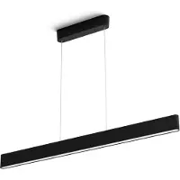 Philips Hue Smarte Hängelampe Ensis, dimmbar, schwarz, für Wohn- / Esszimmer, Aluminium, Modern, Smart Home Pendelleuchte