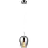 Rabalux 5252 Pendelleuchte 1 Spot Petunia, E27, silber-schwarz-grau, rund, Modern, ø140mm