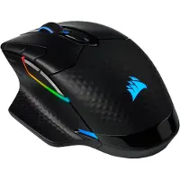 Corsair DARK CORE RGB PRO, Rechts, Optisch, RF Wireless + Bluetooth + USB Type-A, 18000 DPI, Schwarz