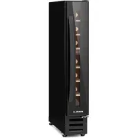Klarstein Vinovilla 7 Built-in Uno Onyx Einbau-Weinkühlschrank Glas Edelstahl Schwarz